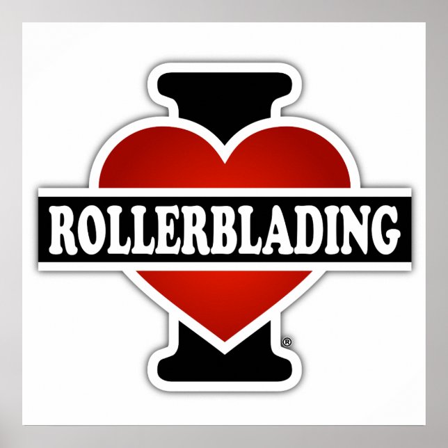 Poster I Love Rollerblading (Devant)