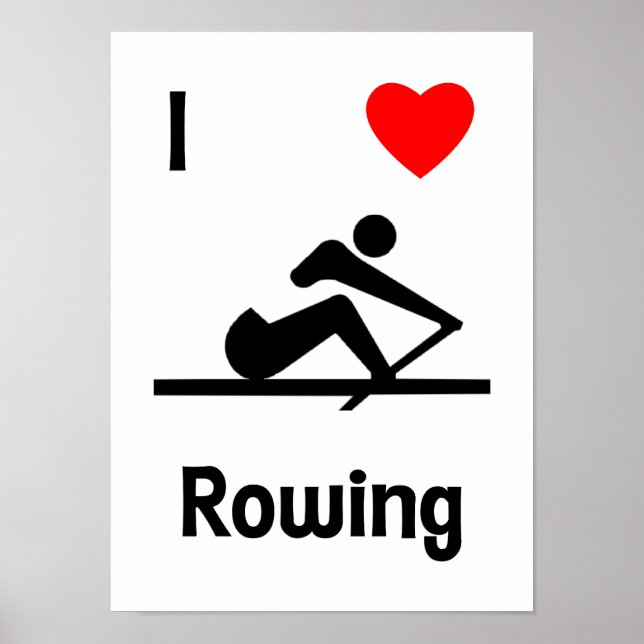 Poster I Love Rowing (2) (Devant)