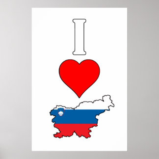 Poster I Love Slovénie / I Heart Slovénie Vertical
