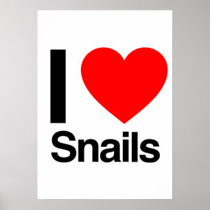 Poster i love snails
