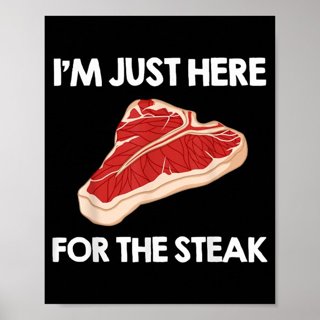 Poster I Love Steak Cadeau Ribeye House (Devant)