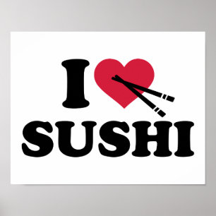 Poster I love Sushi