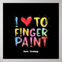I Love To Finger Paint Mignonne & Funny Valentine'