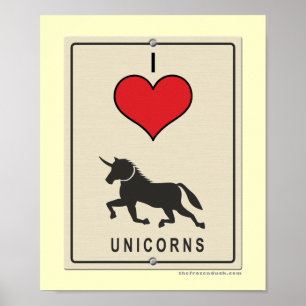 Poster I Love Unicorns