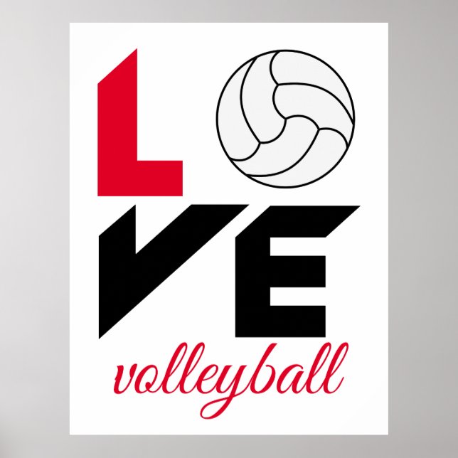 Poster I Love volleyball (Devant)