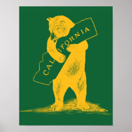 Poster I Love You California—Vert et Or
