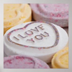 Poster "I Love You" Candy Gros plan