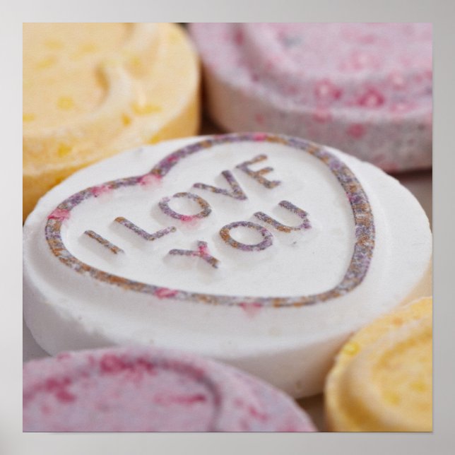 Poster "I Love You" Candy Gros plan (Devant)