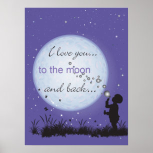 Poster I Love You to the Moon and Back