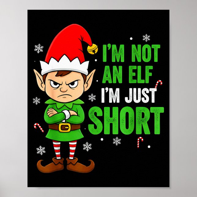 Poster I’m Just Short Funny Elf Christmas  (Devant)