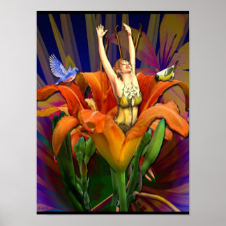 Poster I Méditations de Ching, hexagramme 12, Arrêt