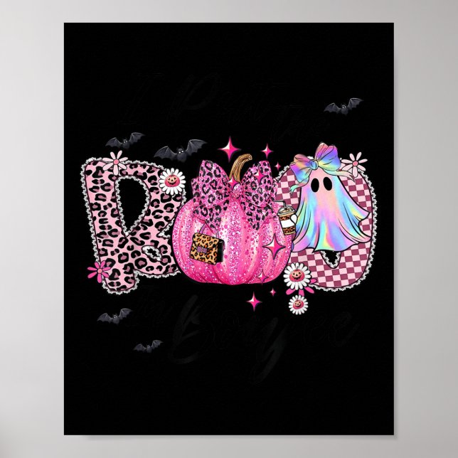 Poster I Put The Boo In Boujee Funny Leopard Boujie Ghost (Devant)