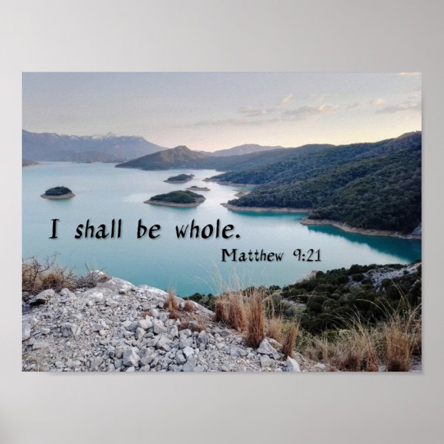 Poster I Shall Be Whole - Bible Verse Art (Devant)