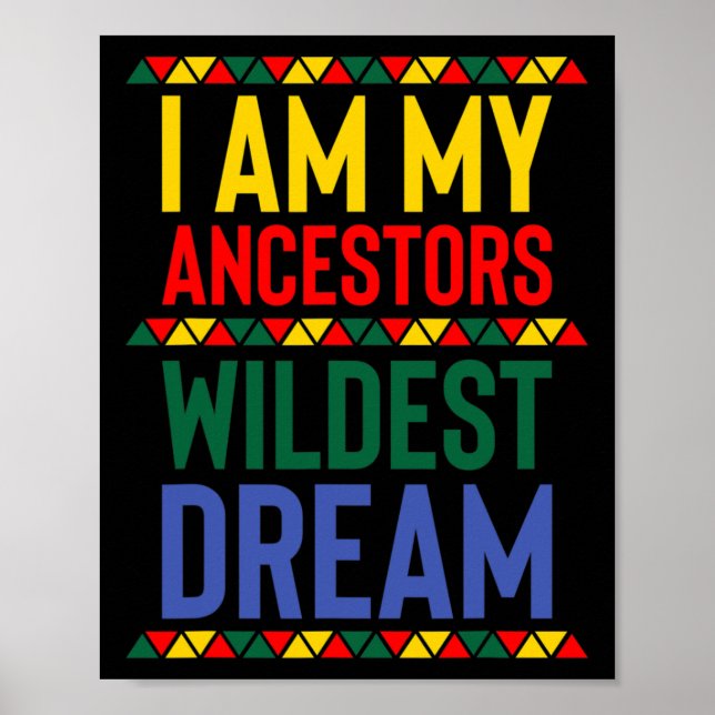 Poster I Sur My Ancestors Braconnage Dream Black History  (Devant)