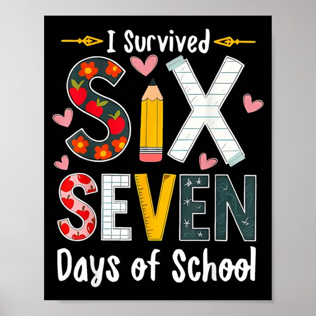 Poster I Survived 67 Days Of School Funny 67 Teachers Stu (Devant)