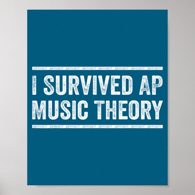 Poster I Survived Ap Music Theory Funny Ap Examination Qu (Devant)