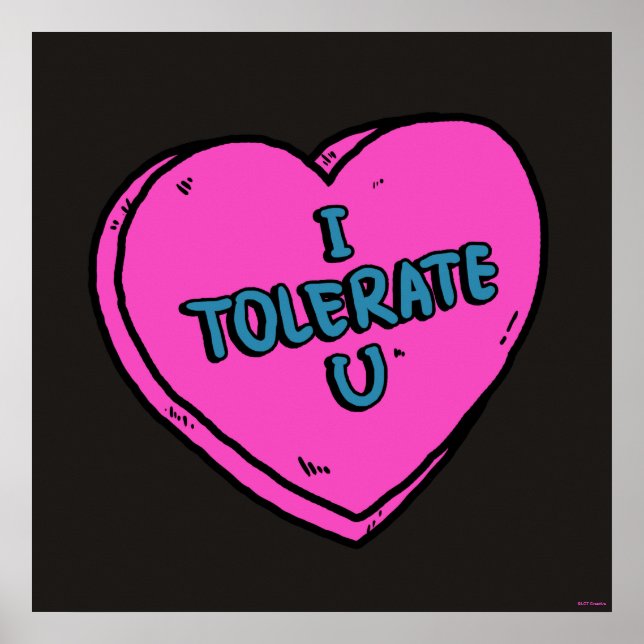 Poster I Tolérate (Devant)