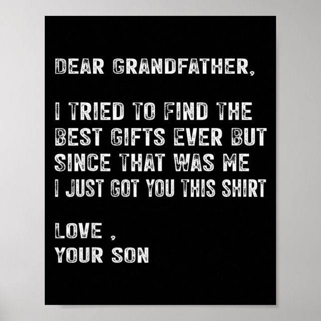 Poster I Tried To Find The Funny Grandfather Day Mens  (Devant)