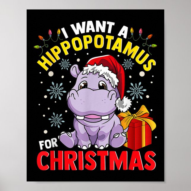 Poster I Want A Hippopotamus For Christmas  (Devant)