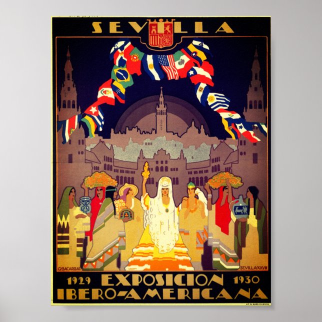 Poster Ibero-Amerikanische Ausstellung von 1929 (Vorne)