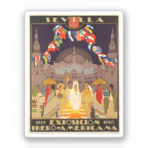 Poster Ibero-Amerikanische Ausstellung von 1929 Aufkleber