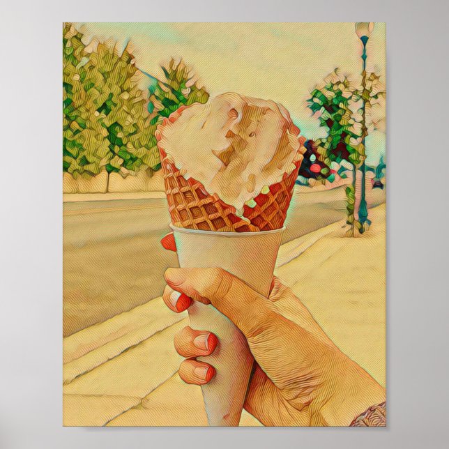 Poster Ice cream lover gift (Devant)