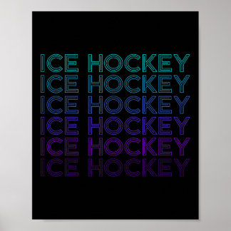 Poster Ice Hockey Retro 