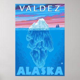 Poster Iceberg Cross-Section - Valdez, Alaska
