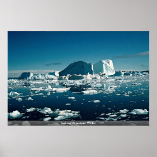 Poster Iceberg, hiver du Groenland