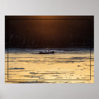 Poster Icebreaker At Sunset