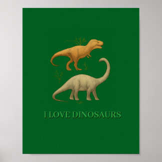Poster - Ich liebe Dinosaurier