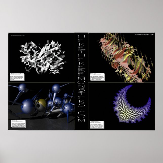 Poster Ici il y a des monstres 4 pack (Devant)