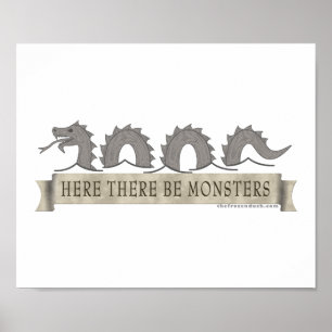 Poster Ici il y ait des monstres