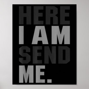 Poster Ici Je M'Envoie Isaïe 6 8 Christ Foi Amour Pour