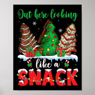 Poster Ici, On Ressemble À Un Snack Gâteau De Noël