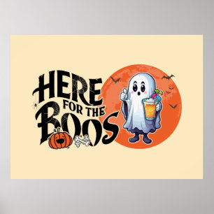 Poster Ici pour les Boos   Boire et obtenir votre Spook
