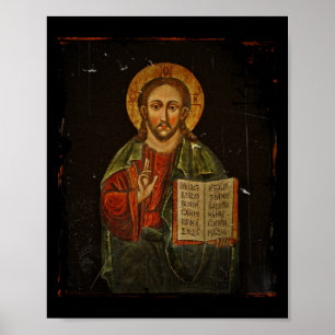 Poster Icône de Chrystus Pantokrator (Jésus)