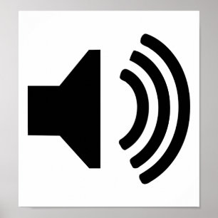 Poster Icône de haut-parleur