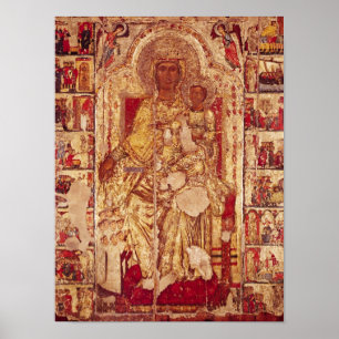 Poster Icône de la Vierge et de l'enfant, c.1300