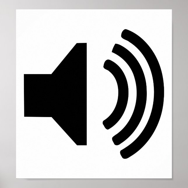 Poster Icône Haut-parleur (Devant)