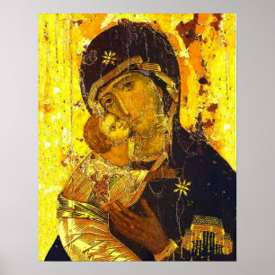 Poster Icône Notre Dame de Vladimir Vierge Marie