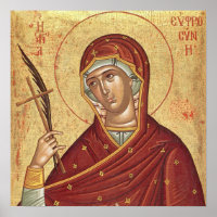 Icône orthodoxe de Sainte Euphrosyne d'Alexandrie