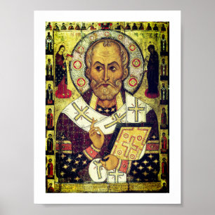 Poster Icône russe de St. Nicolas