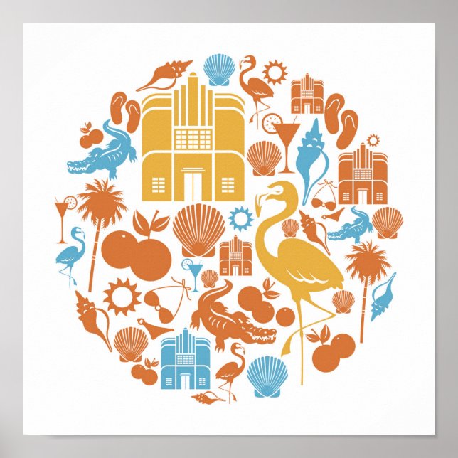 Poster Icônes de Floride (Devant)