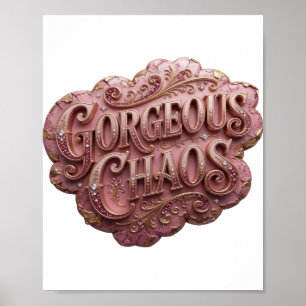 Poster Iconique Or CHAOS MAGNIFIQUE v2