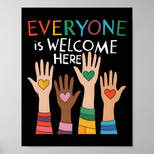 Poster Idaho Enseignant Tout Le Monde Bienvenue Ici (Devant)