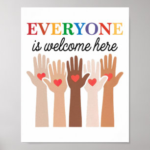 Poster Idaho Enseignant Tout Le Monde Est Bienvenue Ici L