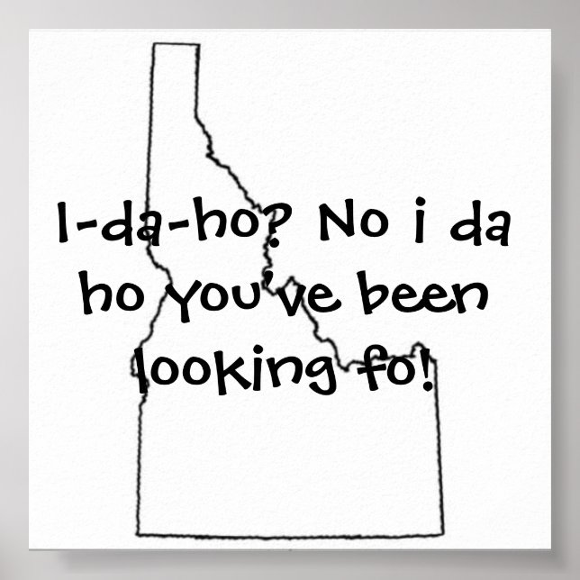 Poster Idaho que vous avez cherché (Devant)