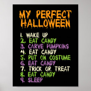 Poster Idéal Halloween Manger Candy Costume Garçons Fille