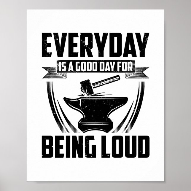 Poster Idée cadeau Blacksmith | Forge d'une fourgonnette (Devant)